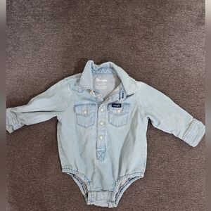 Wrangler Baby Denim Onesie in Light Blue New W/Out Tags 3-6 Month